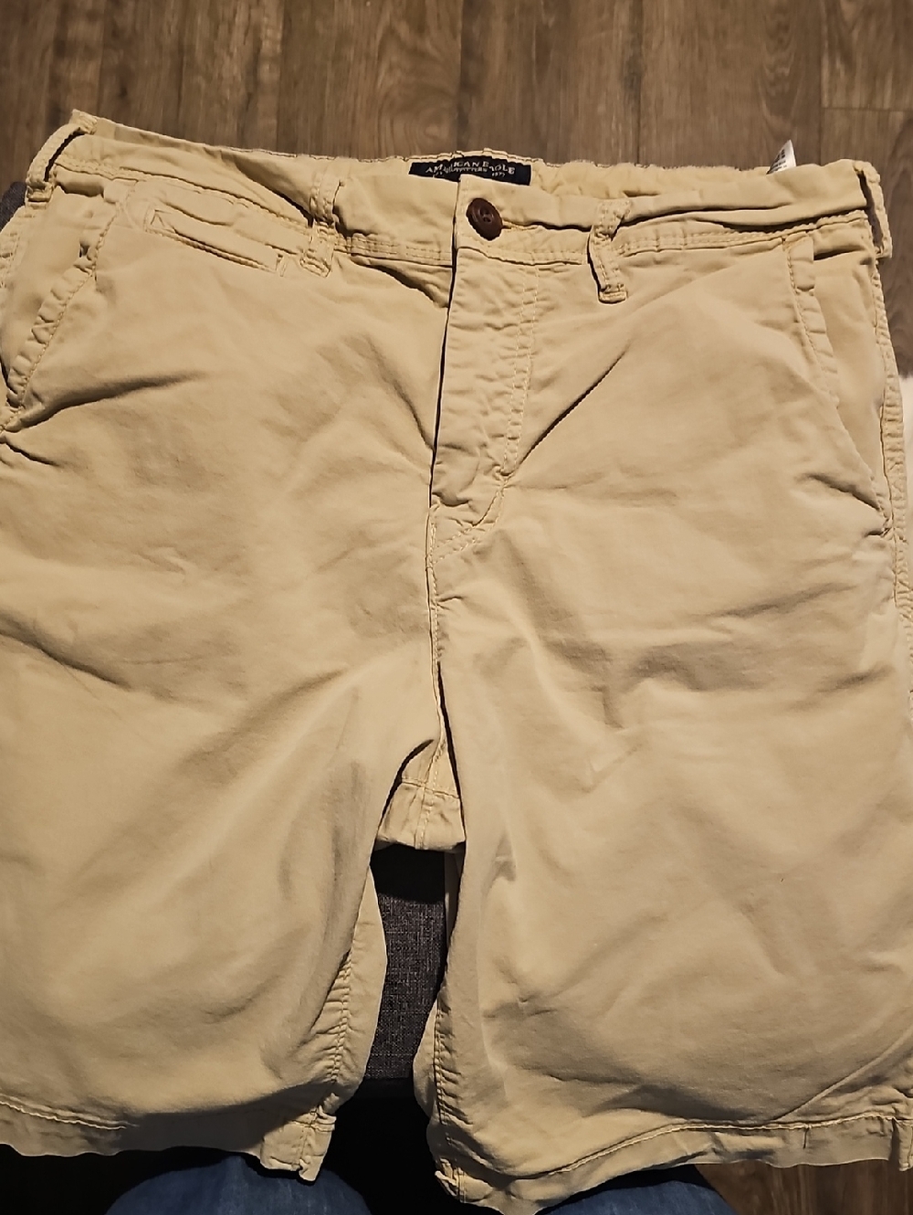 American Eagle Outfitters Beige Tan Stretch Chino Shorts Waist 30     Flex Men